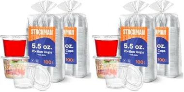 Stack Man 5.5 oz Portion Cups, 200-Pack