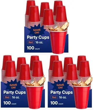 Stack Man 16 oz Party Cups, 100-Pack