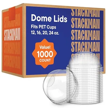 Stack Man 24 oz Dome Lids, 1,000-Pack