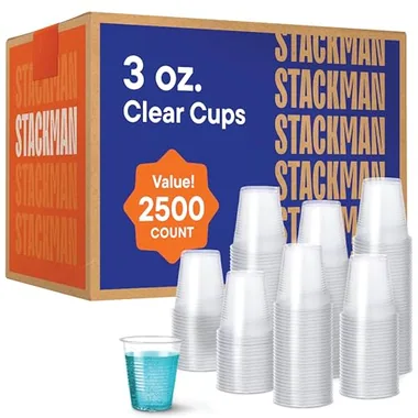 Stack Man 3 oz Cold Cups, 2,500-Pack