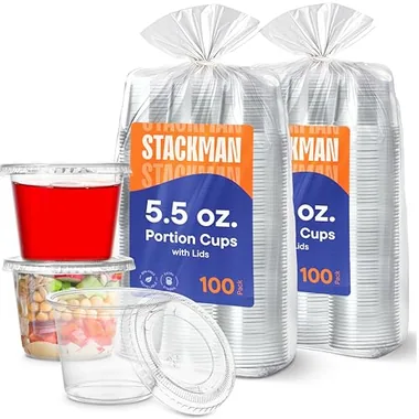 Stack Man 5.5 oz Portion Cups, 200-Pack