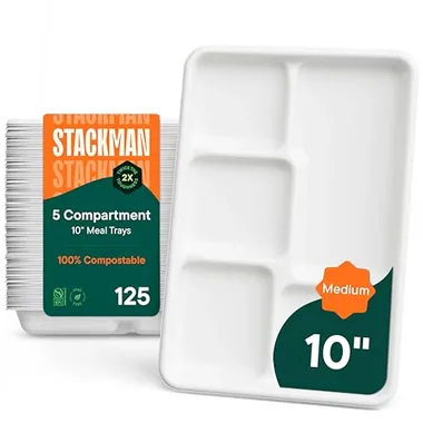 Stack Man White Dinner Plates, 125-Pack