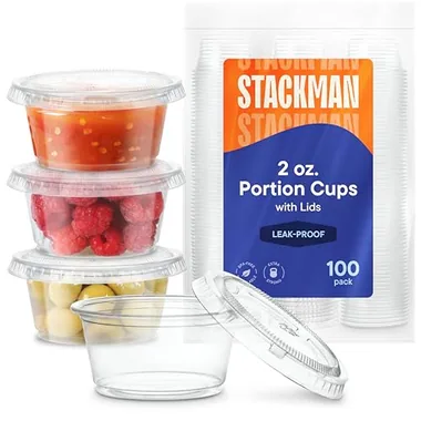 Stack Man 2 oz Portion Cups, 100-Pack
