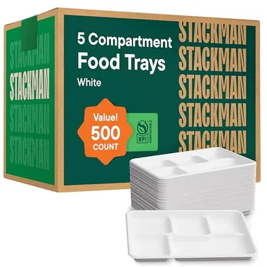 Stack Man White Dinner Plates, 500-Pack