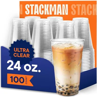 Stack Man 24 oz Cold Cups, 100-Pack