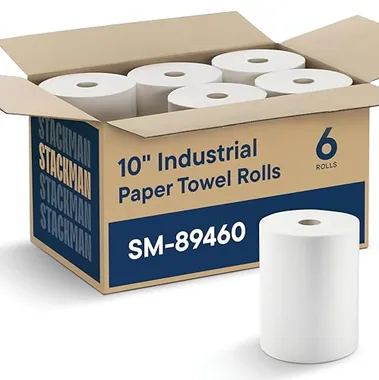 Stack Man White Roll Towels, 6 Rolls
