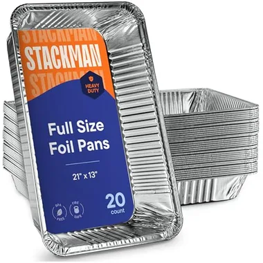 Stack Man Silver Steam Table Pans, 20-Pack