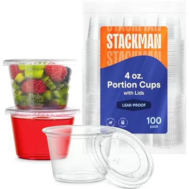 Stack Man 4 oz Portion Cups, 100-Pack